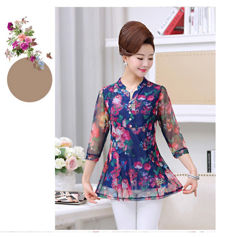 ÁO KIỂU NỮ TRUNG NIÊN BMT 345 ( HÀNG CÓ SẴN )