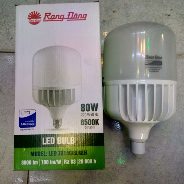 Bóng đèn led trụ Rạng đông 80w ánh sáng trắng