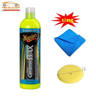 Wax bóng Ceramic sơn xe dạng kem Meguiar's Hybrid Ceramic Liquid Wax - G200416 - 473ml (tặng khăn & mút) chamsocxestore