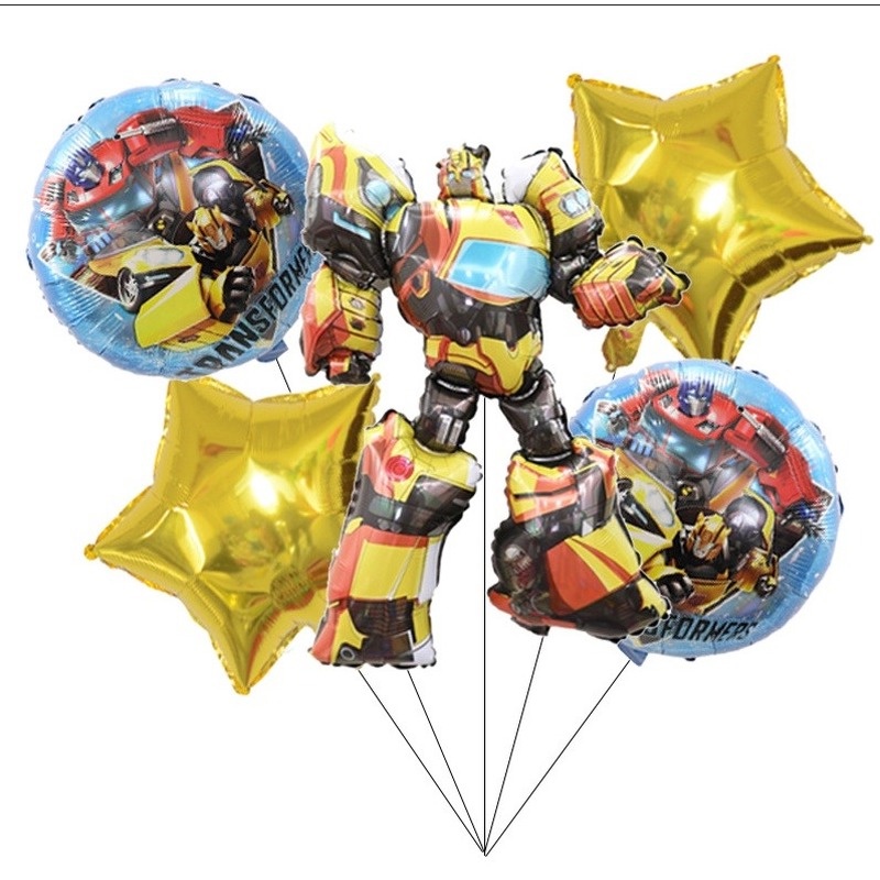Set 5 Bong Bóng Lá Nhôm Hình Chú Ong Hoạt Hình Trang Trí Tiệc Sinh Nhật Cho Bé Trai