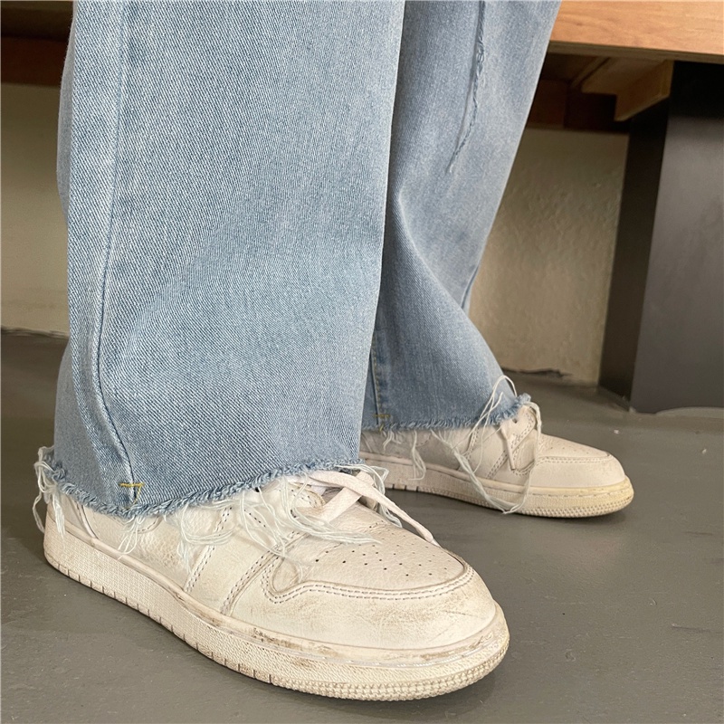 SUXI Quần Jean Dài Ống Rộng Lưng Cao Thời Trang Mùa Hè Cho Nữ