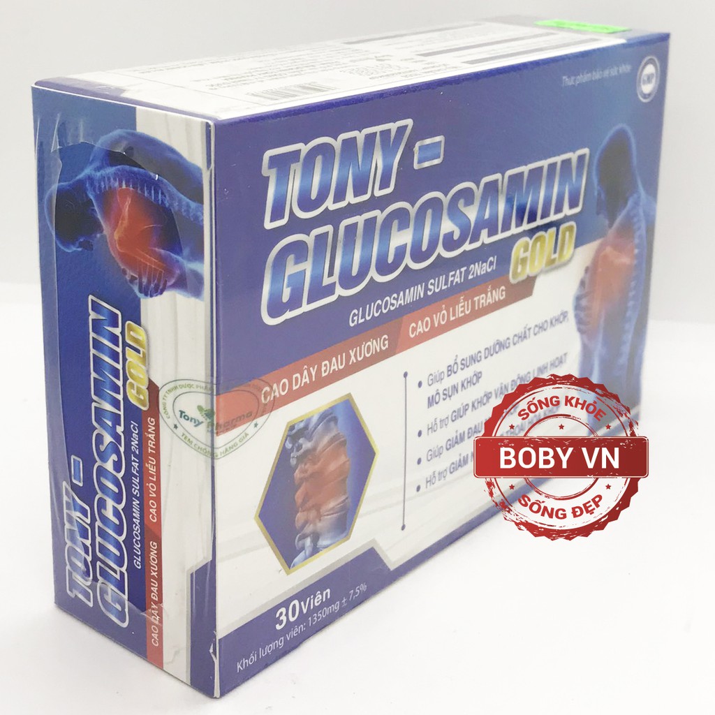 Tony Glucosamin Gold bổ khớp giảm đau mỏi khớp (Hộp 30 viên)