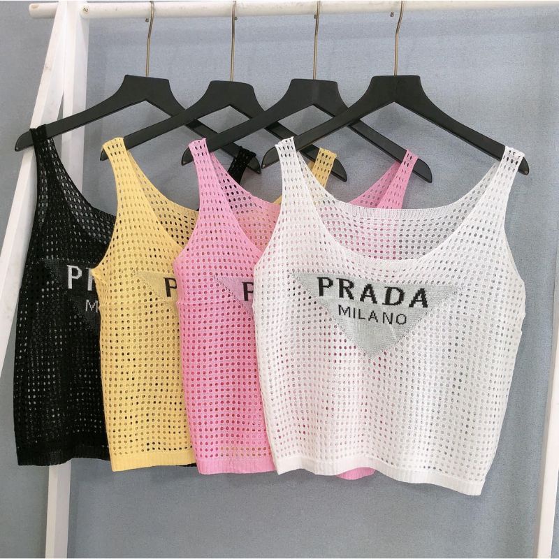 Áo Lưới Nữ 3 Lỗ Pradaaaaa - Hàng Quảng Châu Xinh - Lưới Mỏng Sexy