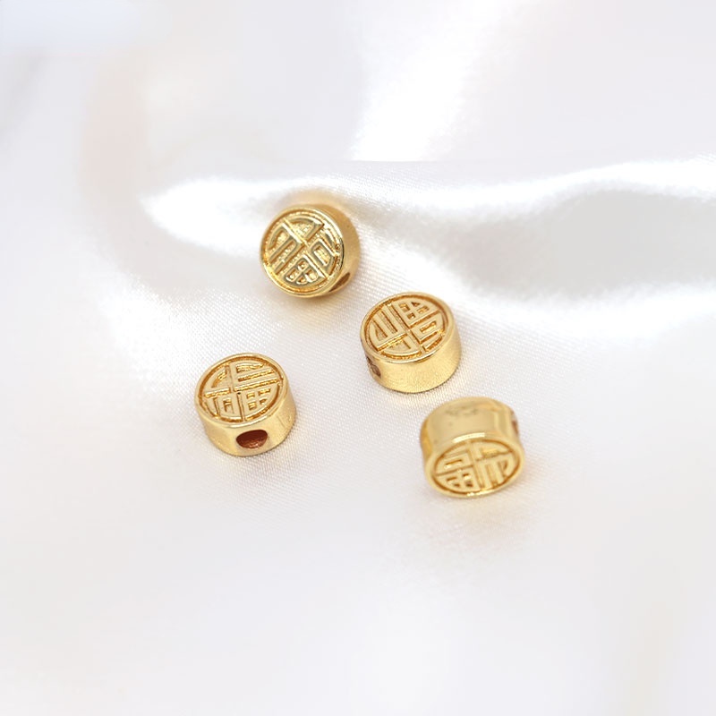 Hạt Xâu Làm Trang Sức Mạ Vàng 18K diy