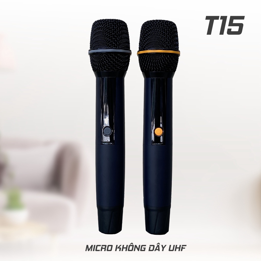 An Loa kéo xách tay du lịch  T15 tích hợp vang chuyên nghiệp karaoke bluetooth 5.0 thiết kế sang trọng micro tieu thuong