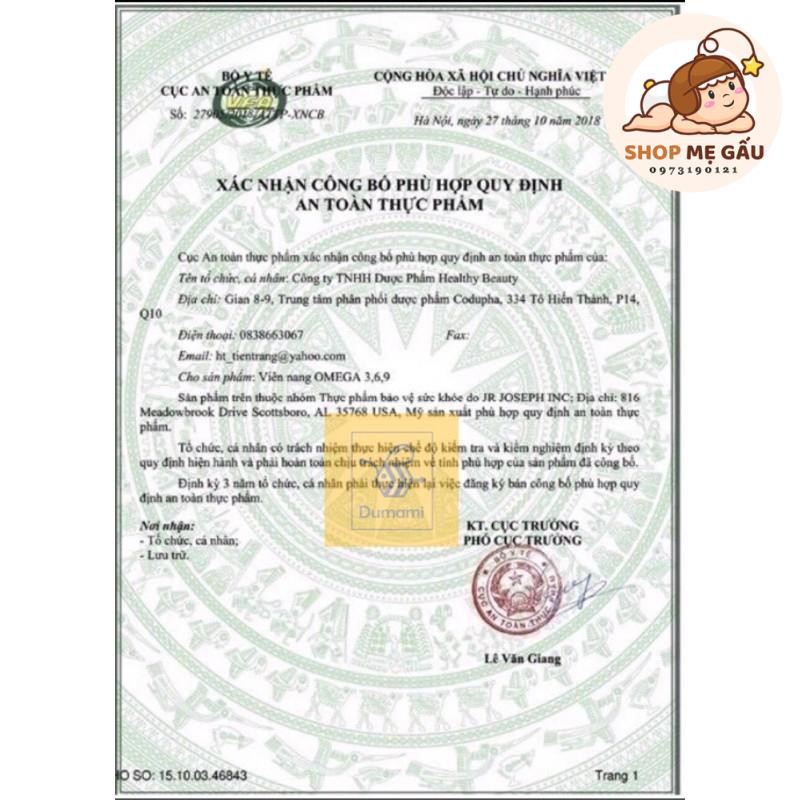 Viên uống bổ mắt Omega 369 nhập khẩu Mỹ hộp 100 viên | Thế Giới Skin Care