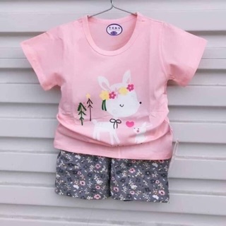 Set 3 bộ cotton cho bé trai và bé gái mặc hè