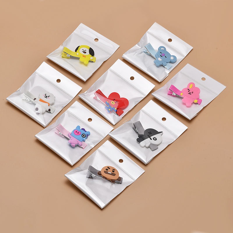 Kẹp Tóc Hoạt Hình KPOP BTS BT21 Phong Cách Hàn Quốc