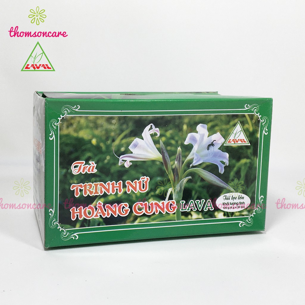 Trà trinh nữ hoàng cung Lava hộp 30 gói túi lọc - hỗ trợ giảm u xơ tử cung, u nang buồng trứng từ thảo dược