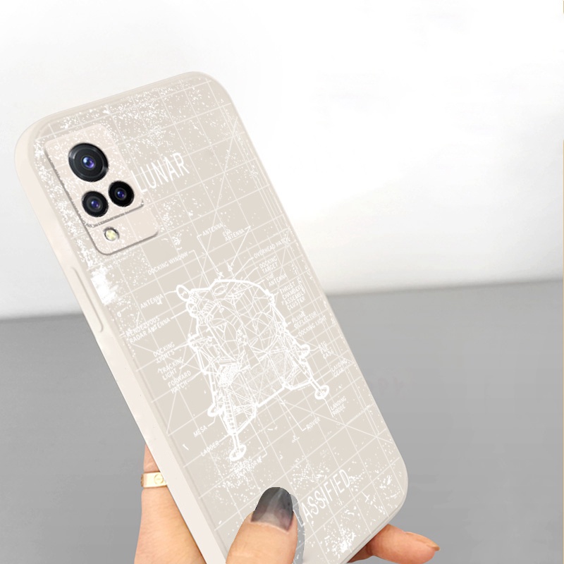 Ốp Điện Thoại Góc Vuông Họa Tiết Không Gian Cho VIVO Y12S Y12A Y50 Y30i Y20 Y20i Y3S Y15 Y17 Y95