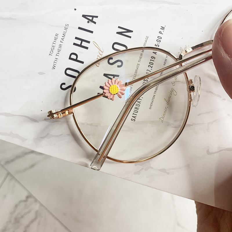 (Hàng Mới Về) Kính Mát Chống Tia Sáng Xanh Phong Cách Retro Hàn Quốc Cho Nữ
