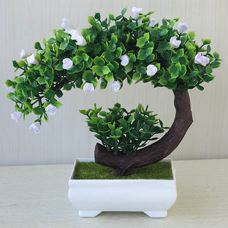 Chậu Cây bonsai Mini Bằng Nhựa Dùng Trang Trí Bàn Làm Việc