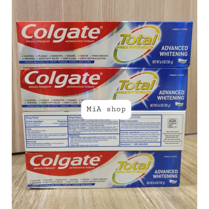 Kem đánh răng Colgate Total Advanced Whitening 181g