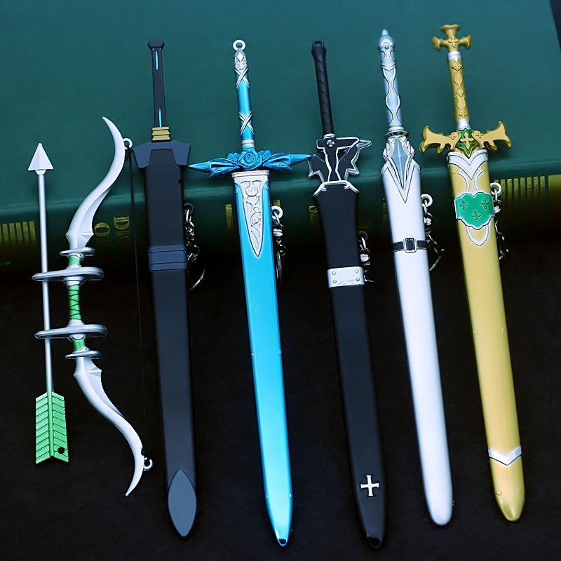 (new) Mô hình móc khóa kiếm SWORD ART ONLINE mô hình trang trí trưng bày anime chibi xinh xắn