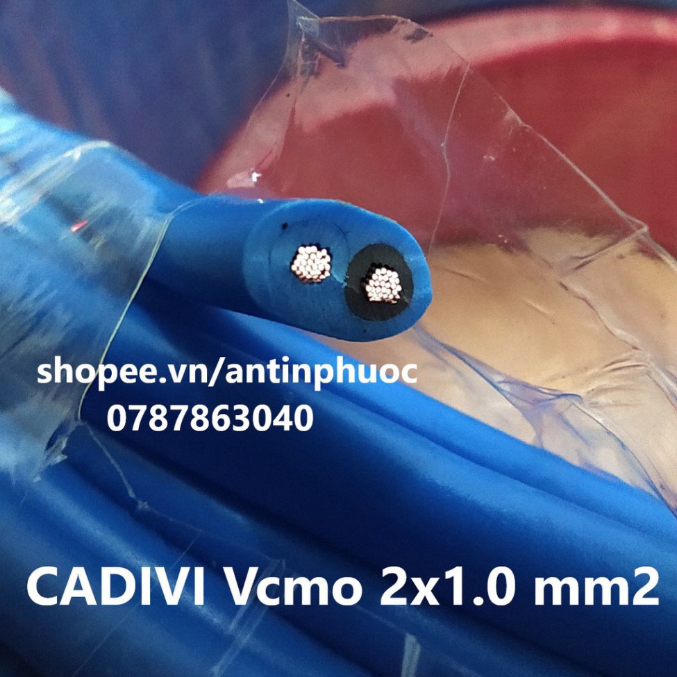 Dây điện đôi mềm dẹp ( 2 lớp vỏ ) Cadivi 2 x 1.5mm (Vcmo 2x30/0.25) - bán lẻ theo mét