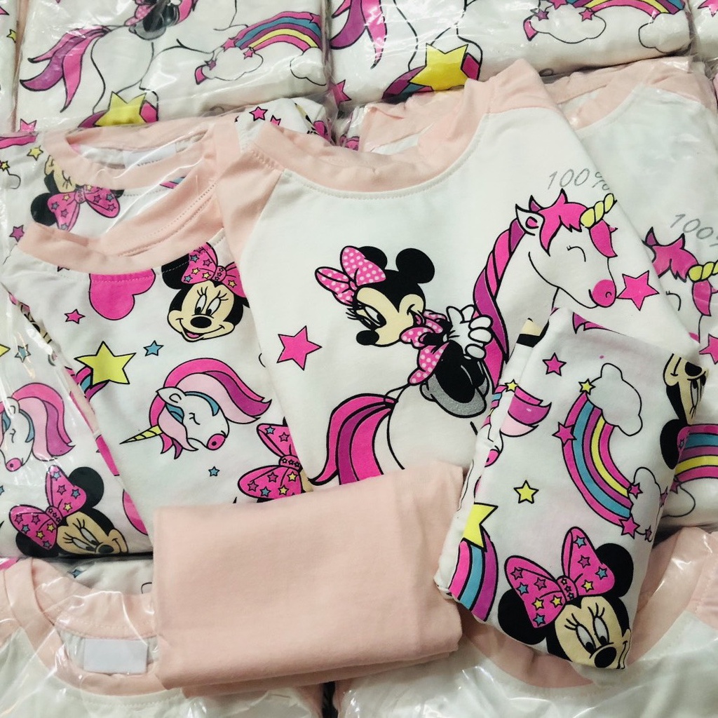 Set 2 Bộ Dài Tay Mickey Pony Hình In Sắc Nét Cho Bé Gái  - Jumping Beans Official Store