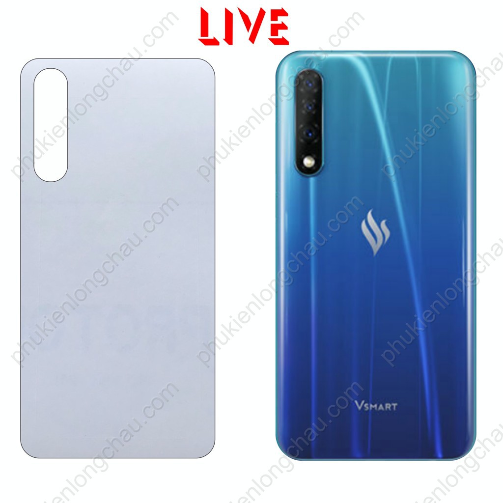 Miếng Dán Lưng Vsmart Live Decal Trong Nhám Chống Vân Tay