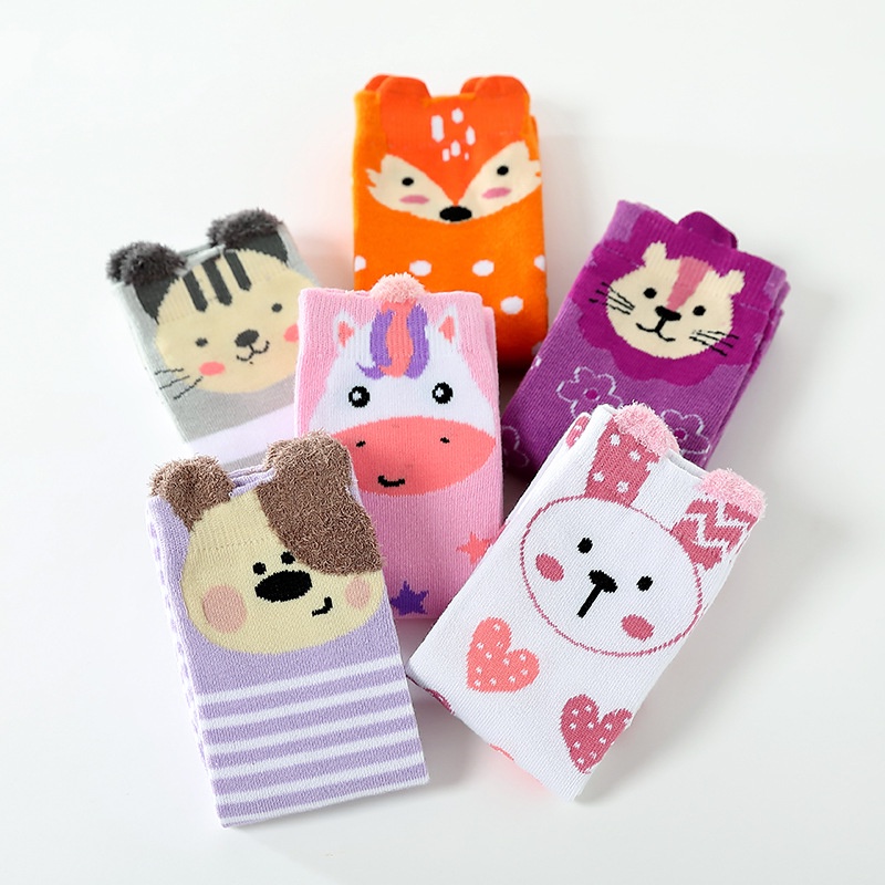 Vớ Dài Đến Đầu Gối Bằng Vải Cotton Cho Bé Gái 3-12 Tuổi