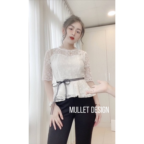 Áo ren pelum buộc dây eo by MULLET