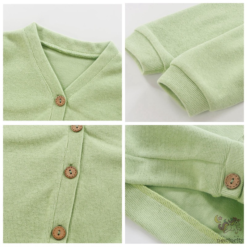 Áo Khoác Dệt Kim Tay Dài Thời Trang Xuân Thu Phong Cách Hàn Quốc Cho Bé