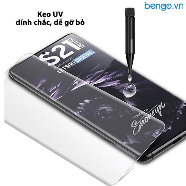 [Mã ELORDER5 giảm 10k đơn 20k] Dán cường lực Samsung Galaxy S21, S21 Plus , S21 Ultra 5G full keo UV