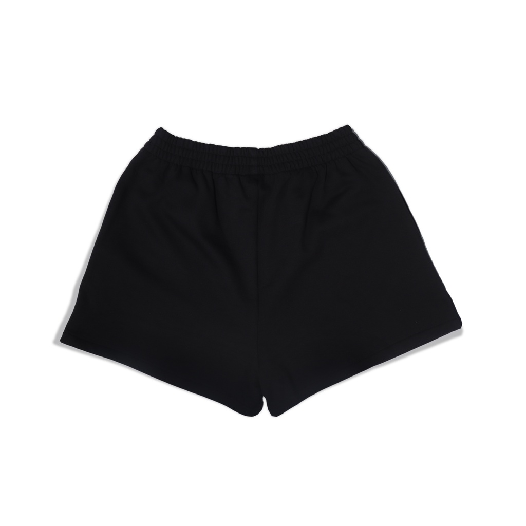 Quần Shorts Nữ Cao Cấp Local Brand Thêu LOGO FIOR DANTÉ  Form Rộng Màu Đen 100% Vải Cotton Thoáng Mát