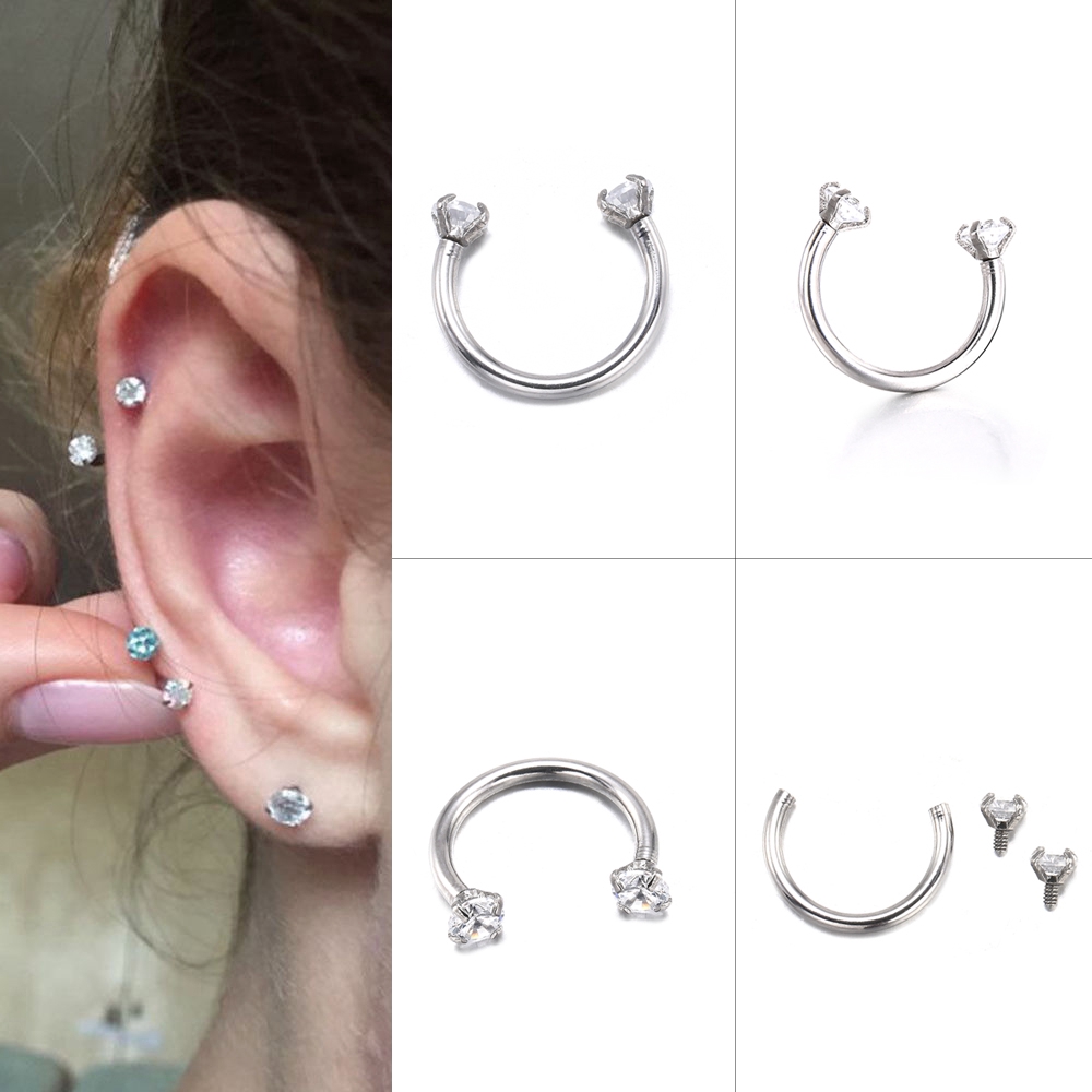 Khuyên Mũi / Tai Đính Đá Đơn Giản Chống Dị Ứng 3mm