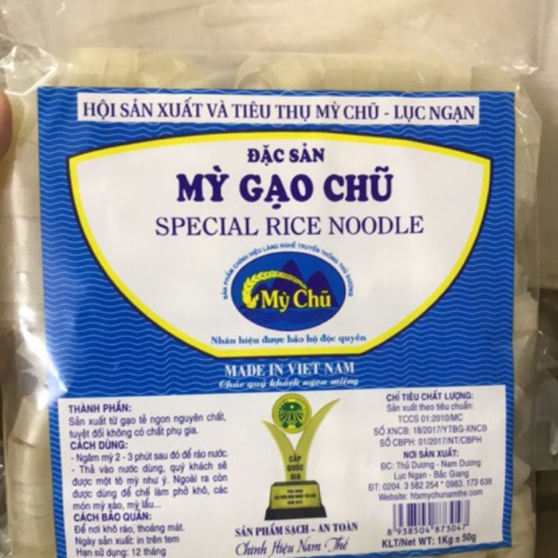 Mì chũ Bắc Giang gói 1kg - Mì Chũ Gạo