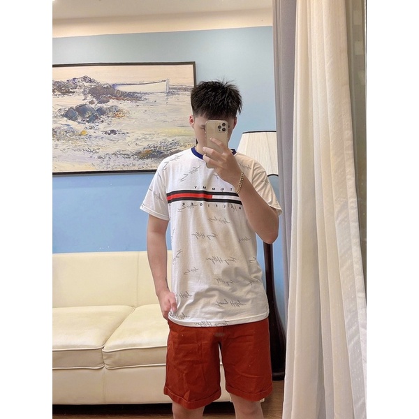 ANA68 - ÁO PHÔNG ĐÔI CỘC TAY TRẮNG TOMY NAM NỮ