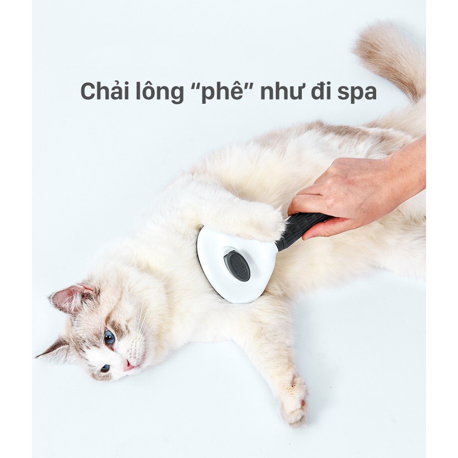 *Hoả tốc* Lược CLEAN chải lông chó mèo cao cấp có nút bấm lấy lông dễ dàng
