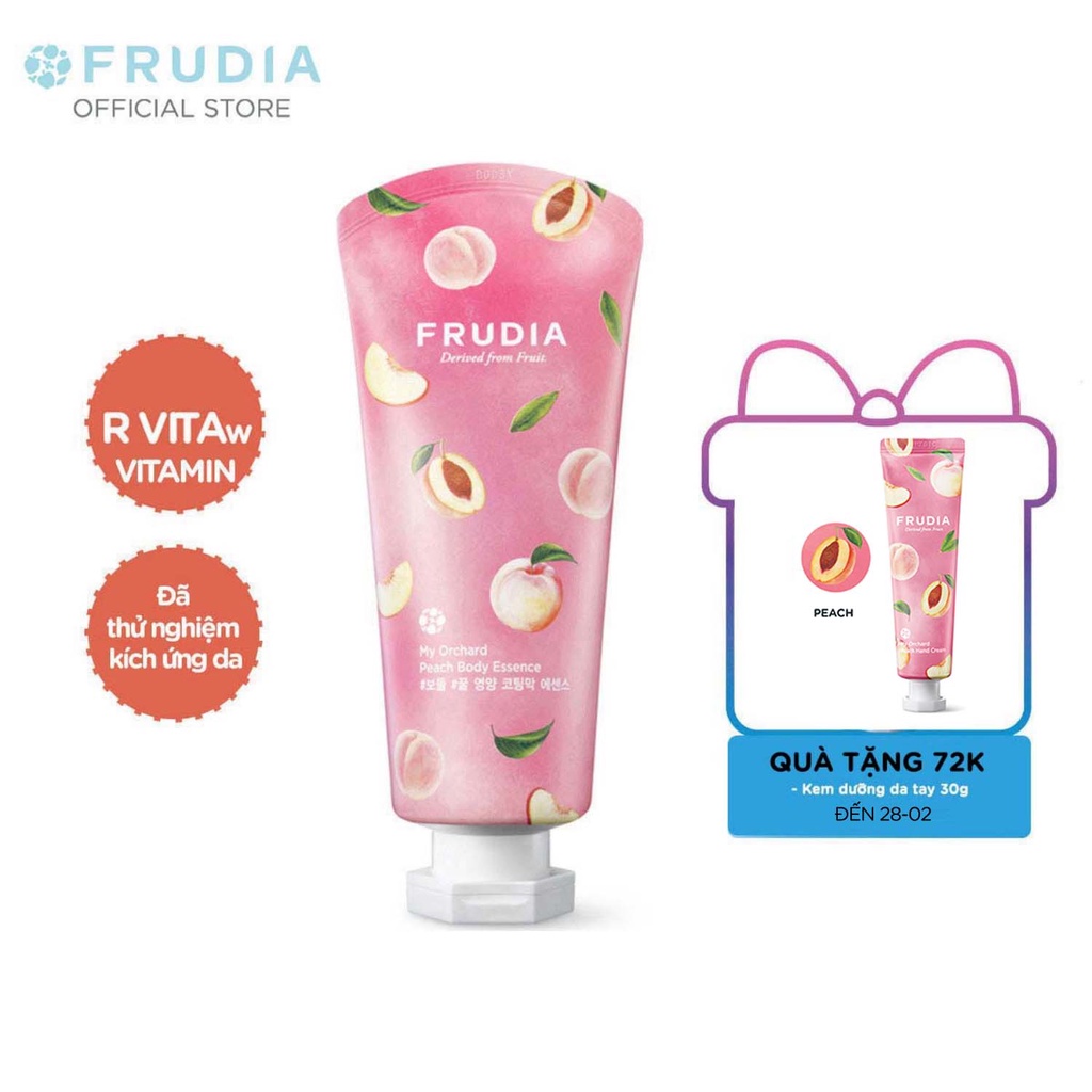 [Tặng 72K] Tinh Dầu Dưỡng Thể Chiết Xuất Từ Trái Đào Frudia My Orchard Peach Body Essence 200ml | BigBuy360 - bigbuy360.vn