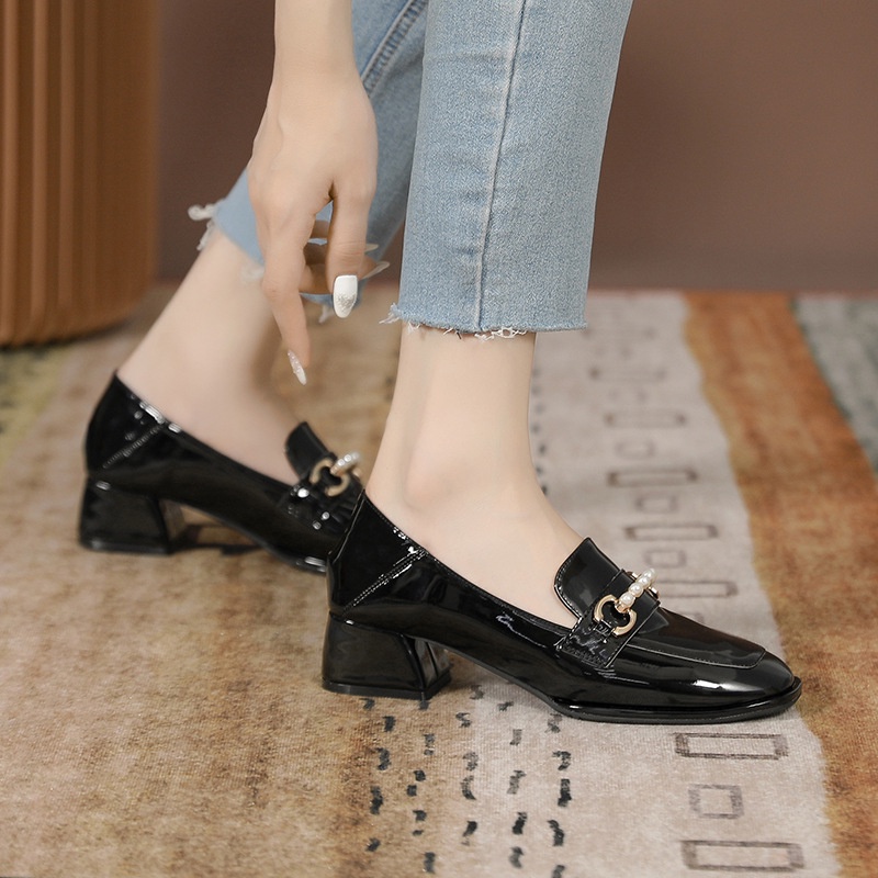 Giày Da Cao Gót Thời Trang Công Sở Anh Quốc Dành Cho Nữ