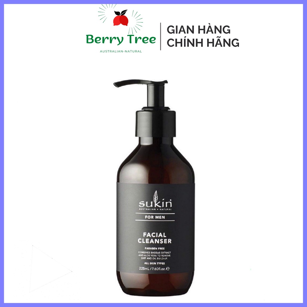 Kem dưỡng ẩm dành cho nam Sukin For Men Facial Moisturiser 225ml