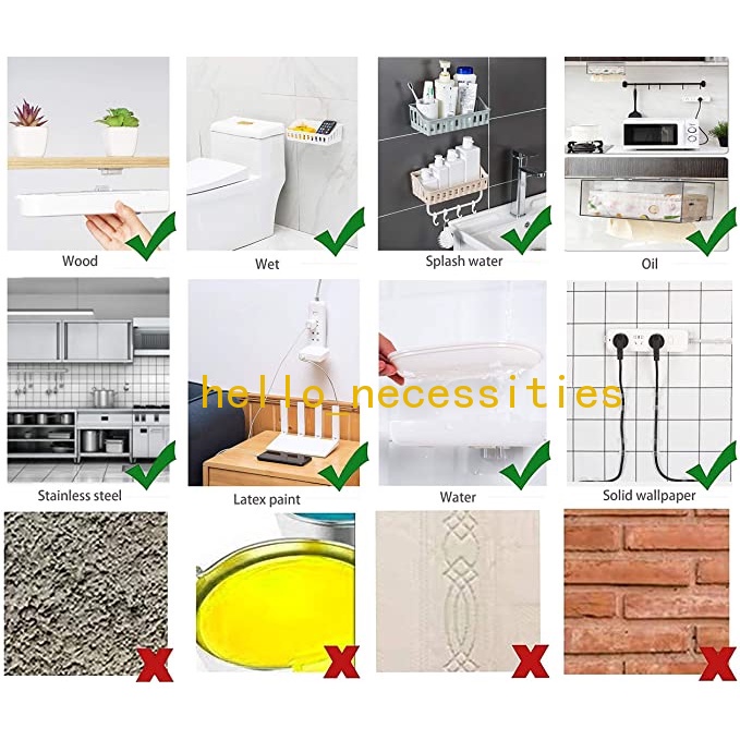 Set 2 Cặp Móc Treo Đồ Trong Suốt Chống Thấm Nước Và Dầu Tiện Dụng Cho Nhà Bếp / Nhà Tắm