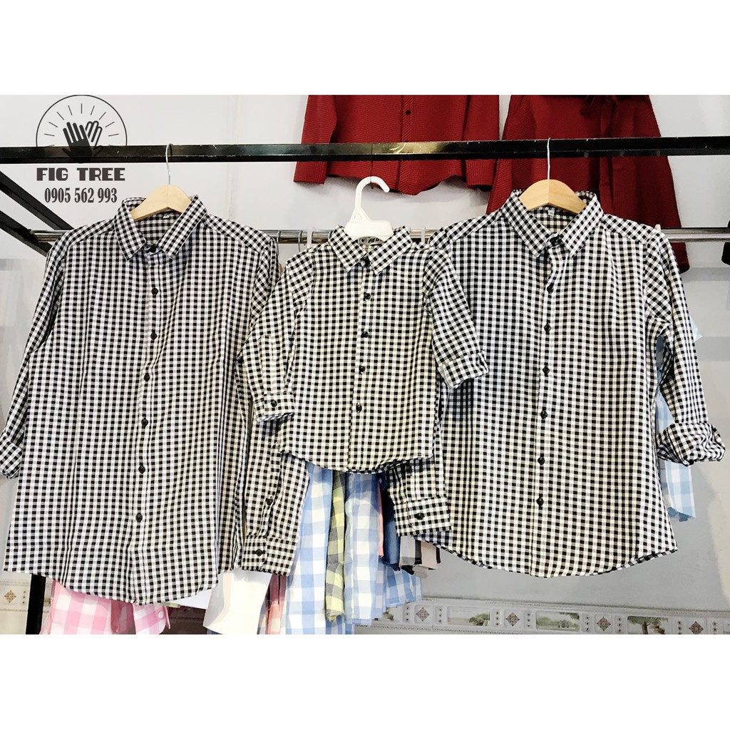 SÉT GIA ĐÌNH CARO TRẮNG ĐEN  SIÊU ĐẸP