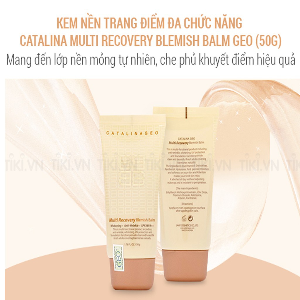 Kem nền trang điểm đa chức năng Catalina Geo Multi Recovery Blemish Balm nhập khẩu chính hãng Hàn Quốc 50ml