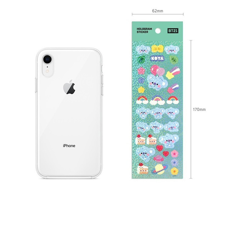 Bộ Sticker Dán Trang Trí Sổ Tay DIY Trong Suốt Hình BTS BT21