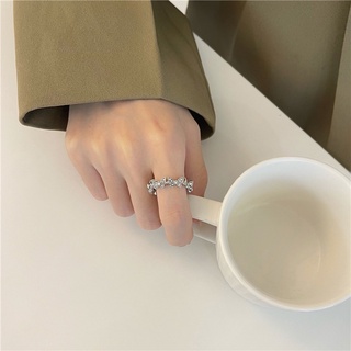 Japanese and Korean retro butterfly ring diamond simple ring F686