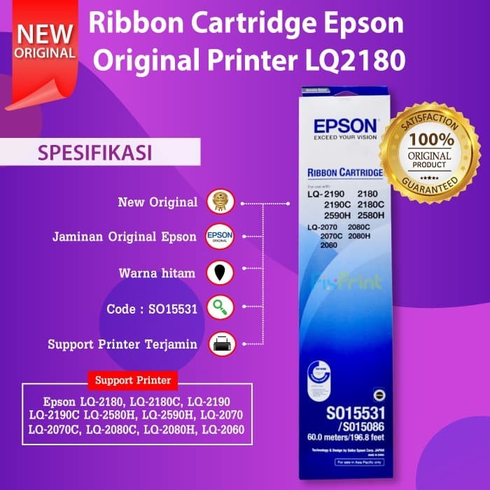 Dây Ruy Băng Epson Lq2190 Lq-2190 Lq2180 Lq-2190 S015531 Fi1219