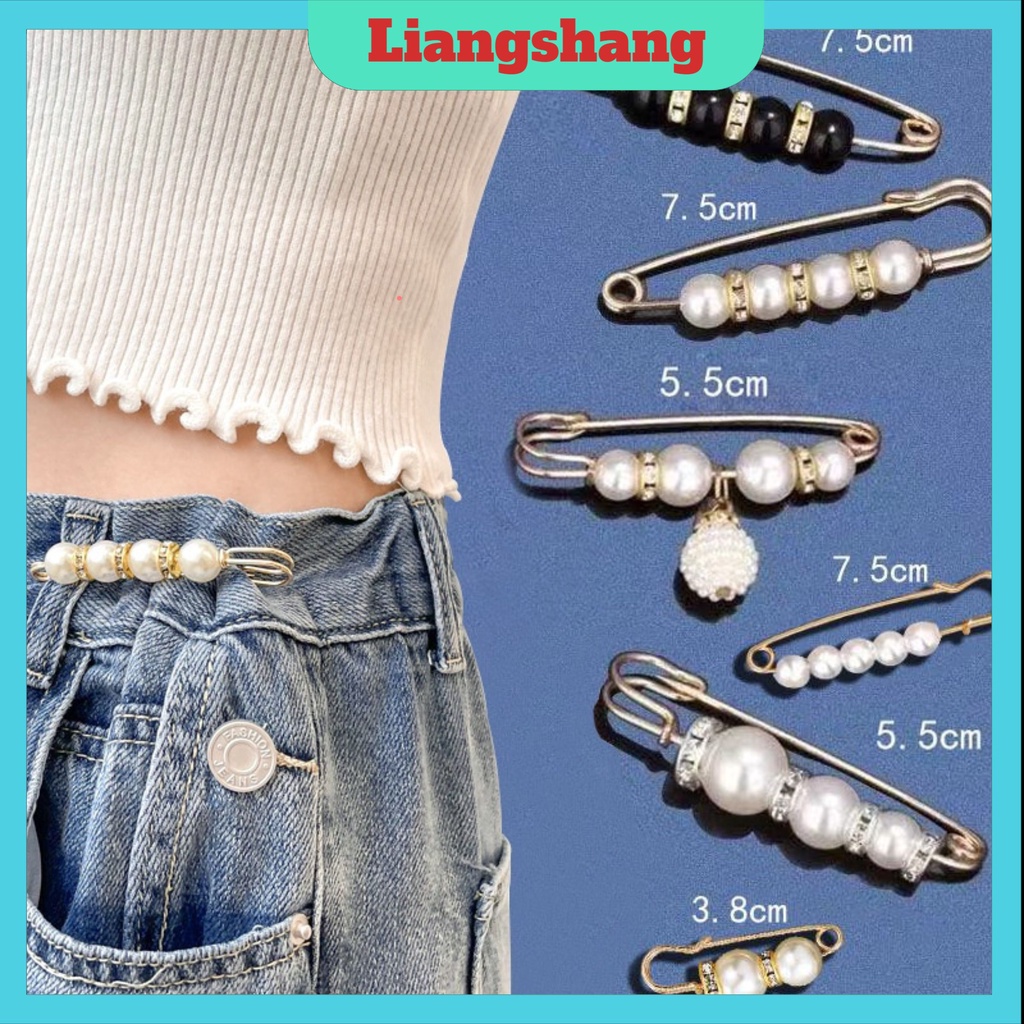 Set 13 ghim cài quần cài áo - Kẹp Cố Định Thắt Lưng Đính Ngọc Trai Thời Trang Cho Nữ Chốt điều chỉnh kích thước