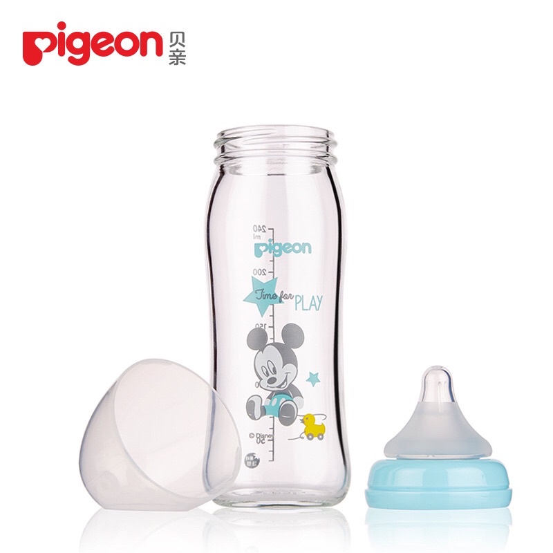 Bình Sữa Pigeon Thuỷ Tinh Nội Địa 160ml 240ml cổ rộng