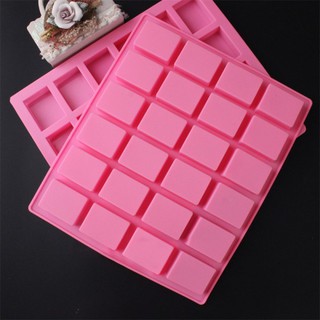 ✲24 Cavities Rectangle Silicone Oven Handmade Cake Moulds Soap DIY Moulds