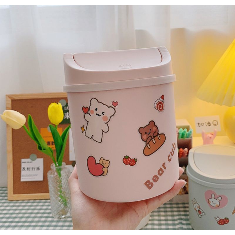 [Sẵn ]Thùng Đựng Rác Mini Để Bàn Dễ Thương