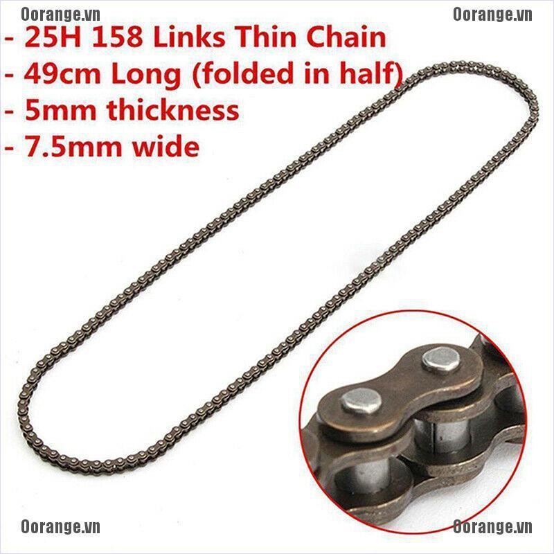 Dây xích 25H gồm 158 mắt xích cho xe máy 47 / 49cc mini ATV