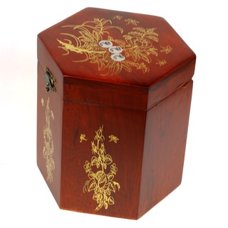 Hộp đựng chè, trà bằng gỗ tự nhiên khảm trai đẹp sang trọng