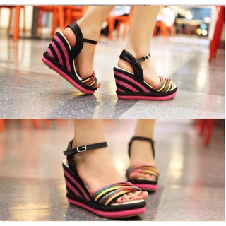 (sẵn) Sandal boho đế xuồng cao 9cm đi du lịch mix váy maxi dài boho đẹp xinh êm chân