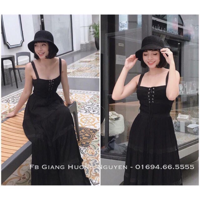 đầm maxi đan dây