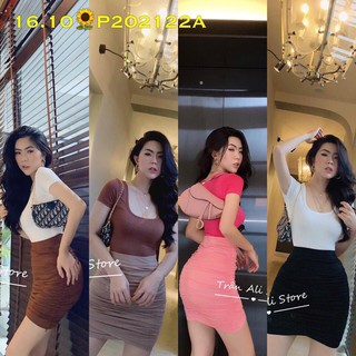 Áo croptop cổ vuông bao chất đẹp áo croptp nữ siêu hot
