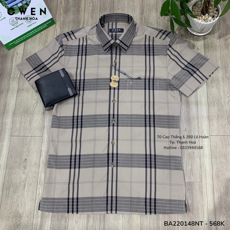 OWEN - Áo sơ mi ngắn tay Owen chính hãng - HÀNG MỚI VỀ -  BA220148NT