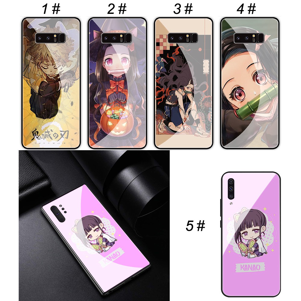Ốp điện thoại tráng gương in hình RW23 Demon Slayer cho Samsung Galaxy S10 S9 S8 Plus S10+ S9+ S8+ S7 Edge A81